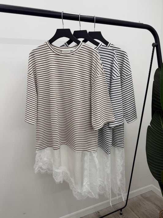 Susy Mix - Tshirt Riga Pizzo