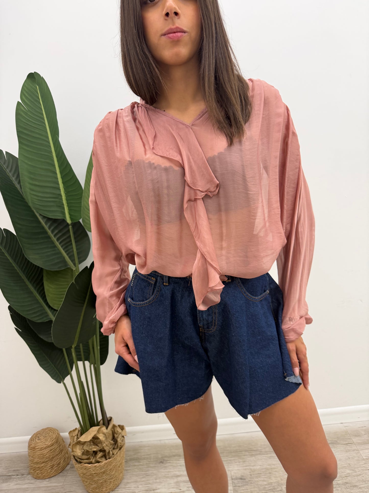 Haveone - Blusa Seta Rouches
