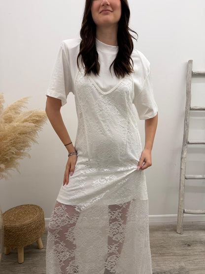 Haveone - Abito Pizzo+Tshirt