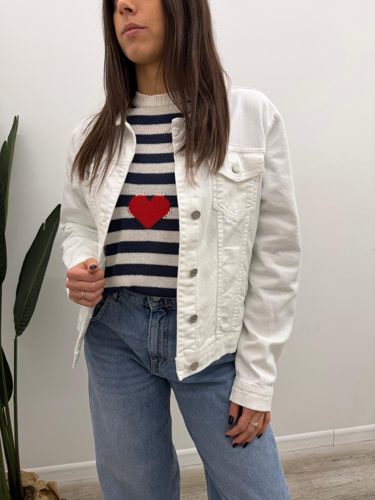 Haveone - Giacca Denim White
