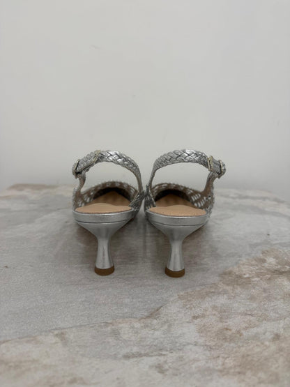 Ovyé - Slingback Intrecciate Silver