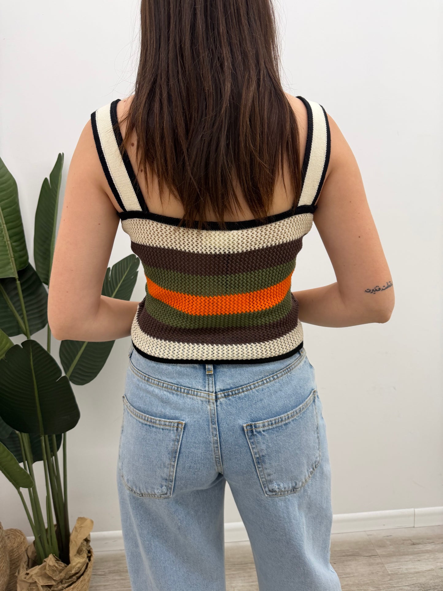Vicolo - Top Crochet Rigato