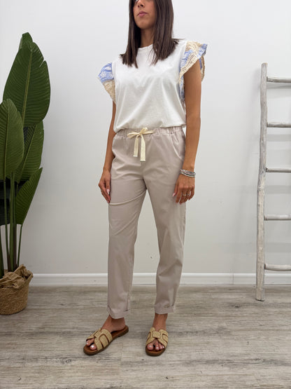 Vicolo - Pantalone Coulisse Popeline