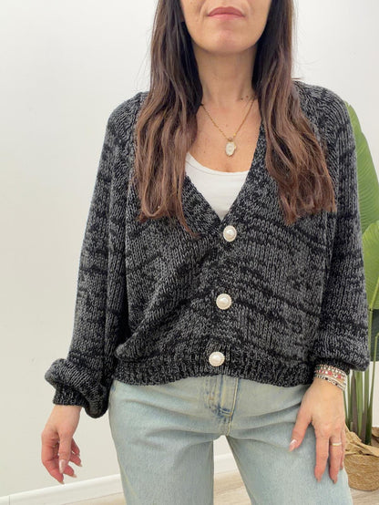 Haveone - Cardigan Gioiello Lurex