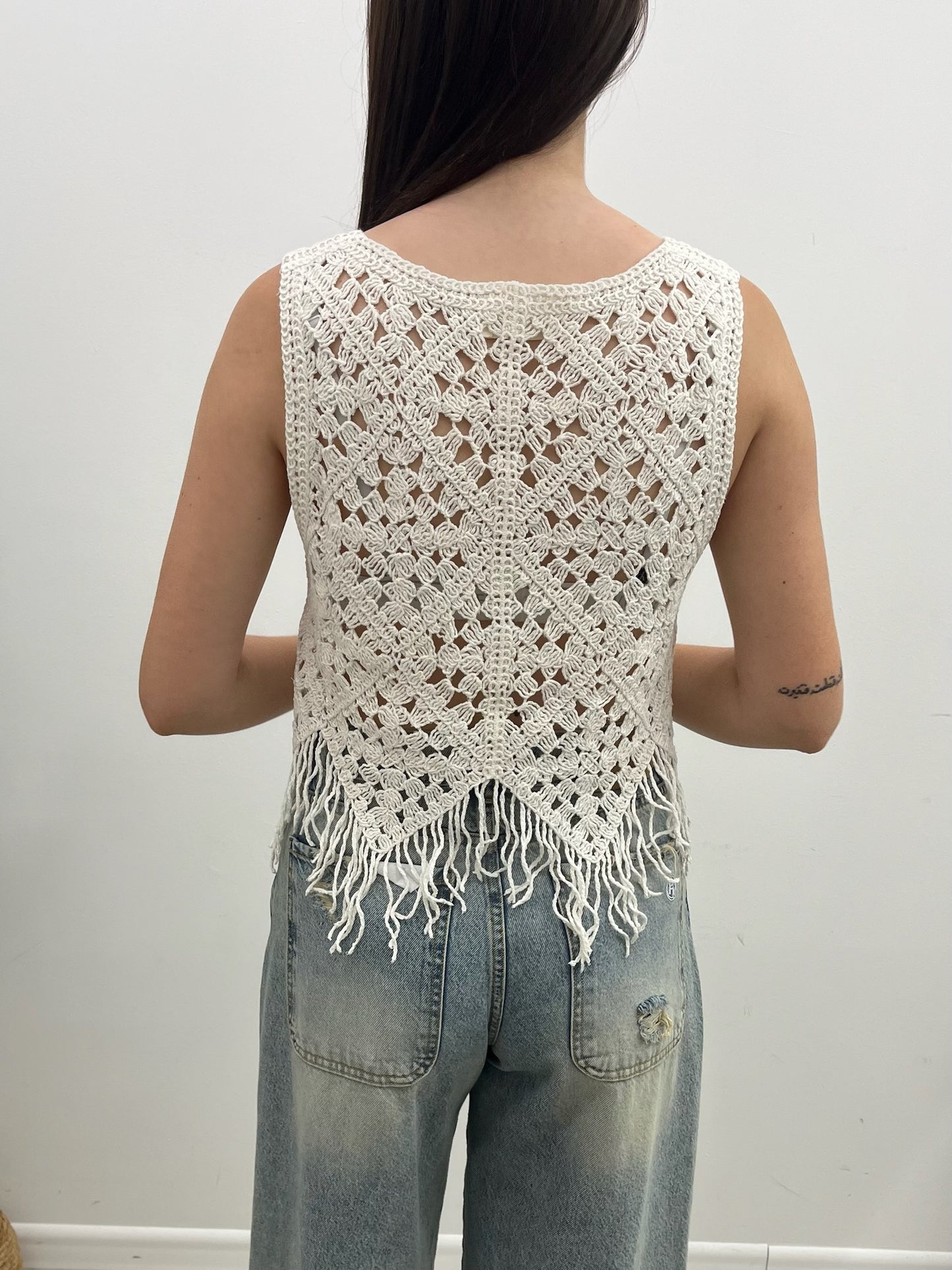 Vicolo - Top Macramé Frangette