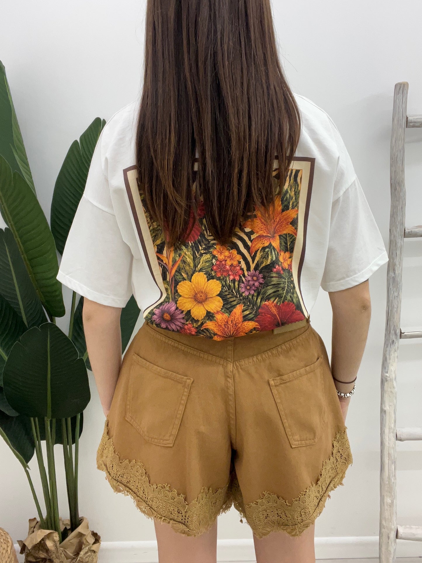 Haveone - Shorts Farfalla Pizzo