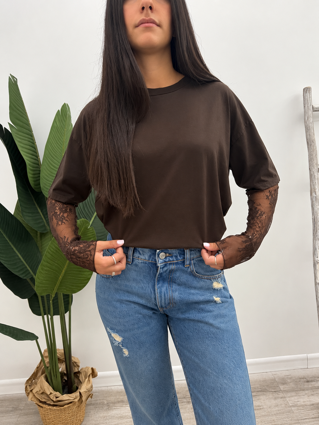 Susy Mix - Tshirt Manica Pizzo