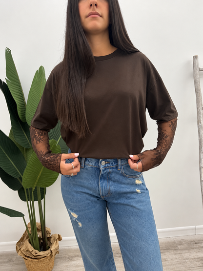 Susy Mix - Tshirt Manica Pizzo