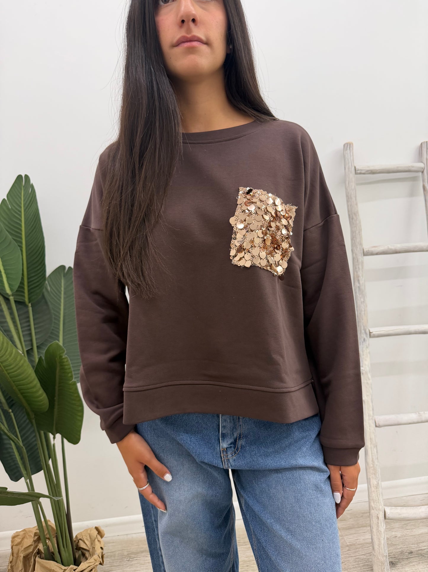 Susy Mix - Felpa Taschino Paillettes