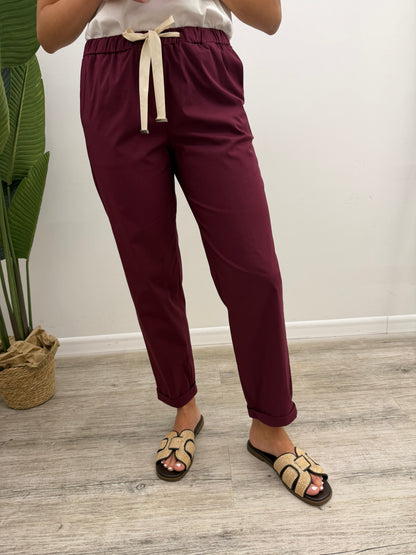Vicolo - Pantalone Coulisse Popeline