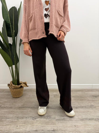 Kontatto - Pantalone Maglia Riga Lurex