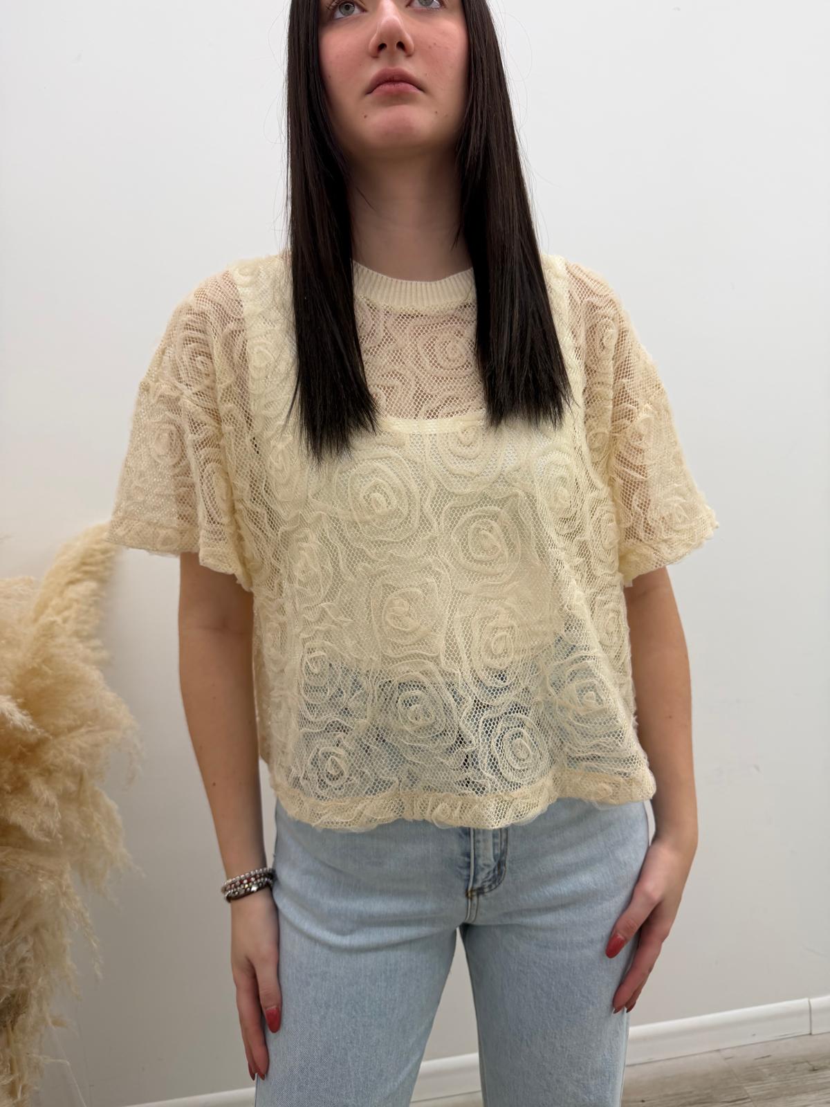 Haveone - Blusa Pizzo Motivi