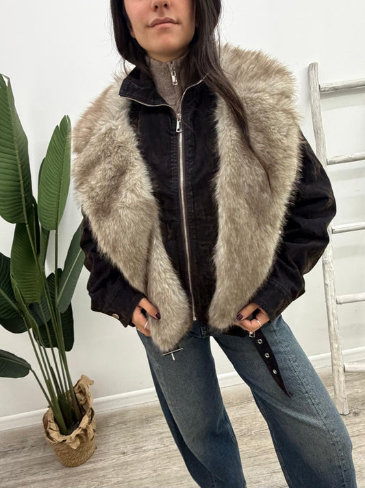 Susy Mix - Giacca Collo Eco-Pelliccia