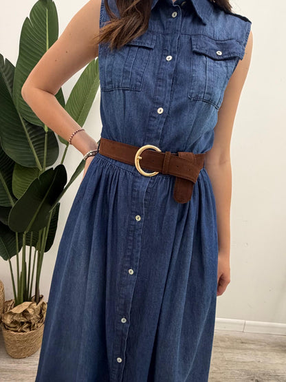 Susy Mix - Abito Chemisier Chambray