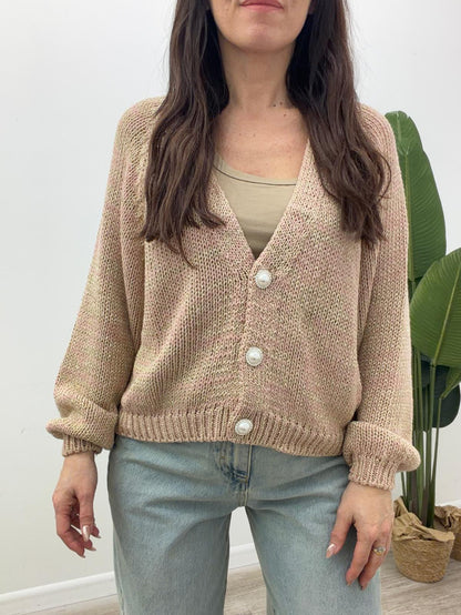 Haveone - Cardigan Gioiello Lurex