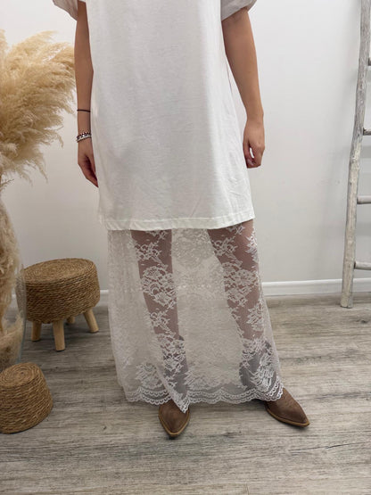 Haveone - Abito Pizzo+Tshirt