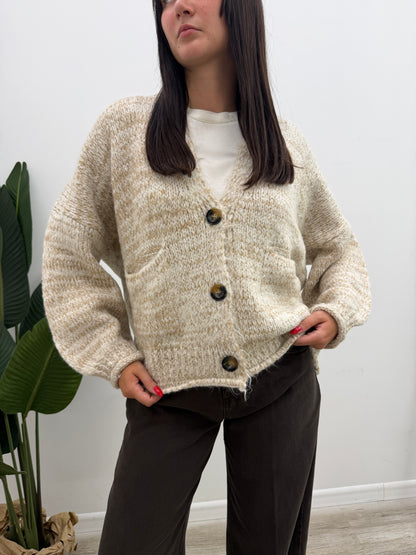 Haveone - Cardigan Bottoni Mélange