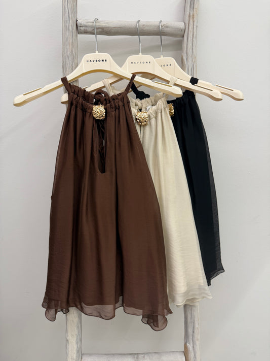 Haveone - Top Seta Fermaglio