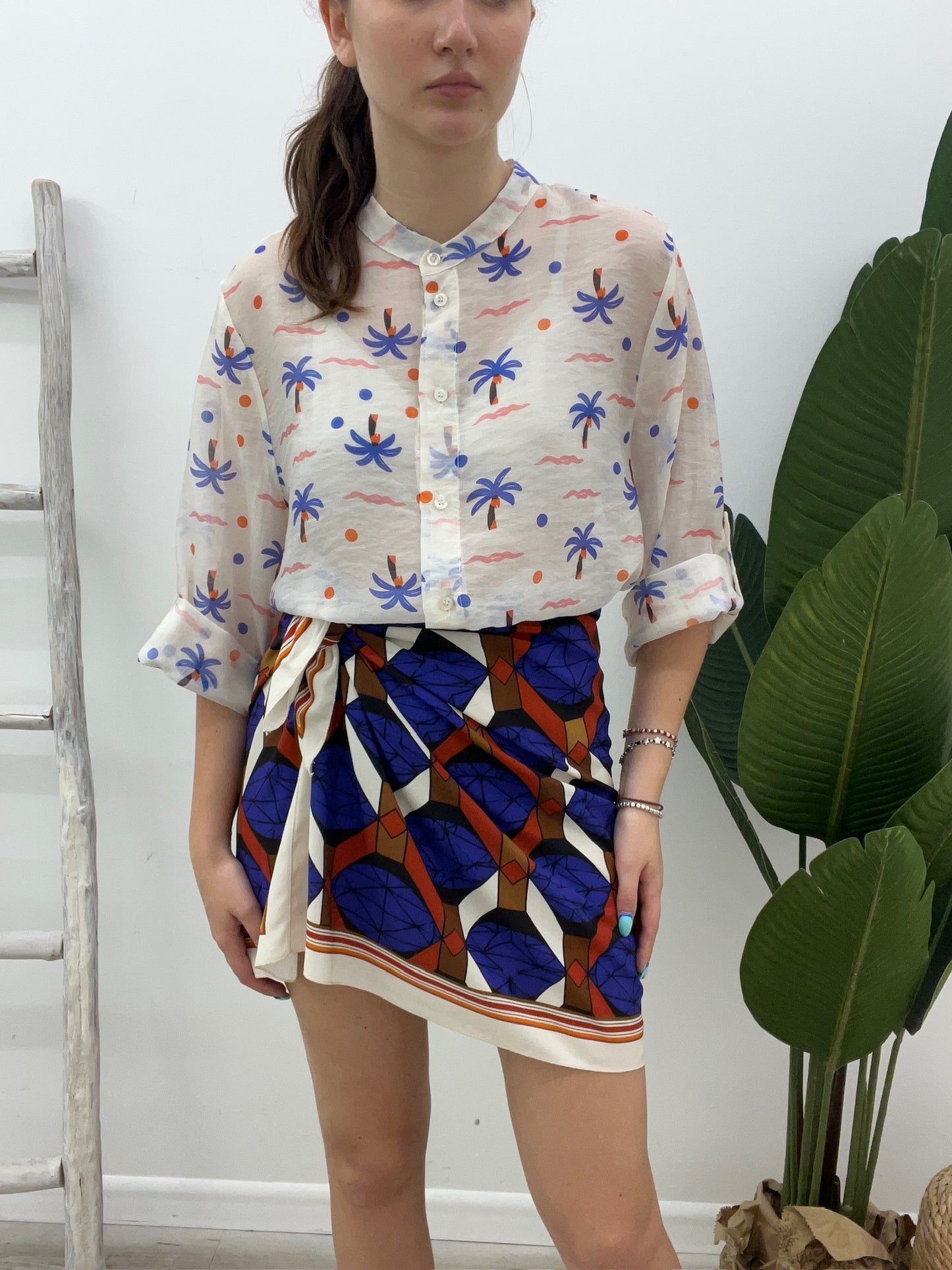 Haveone - Camicia Blu Palm
