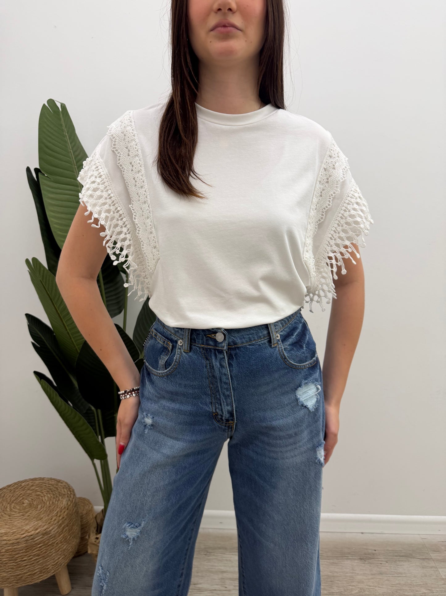 Susy Mix - Tshirt Frangette Paillettes