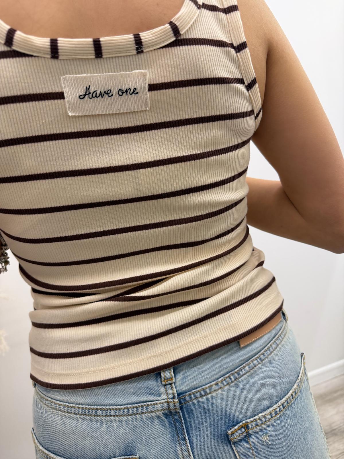 Haveone - Canotta Riga Bottoni