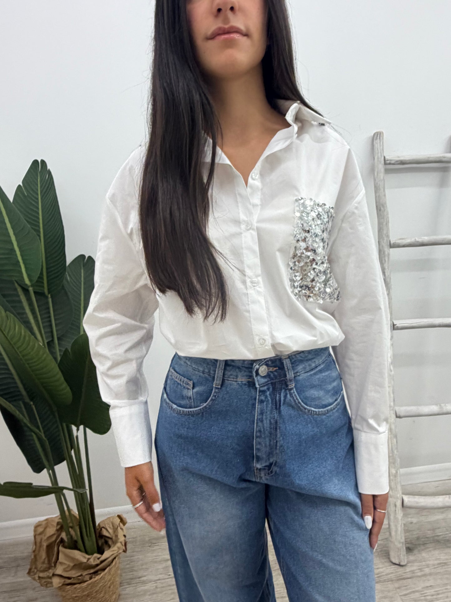 Kontatto - Camicia Taschino Paillettes