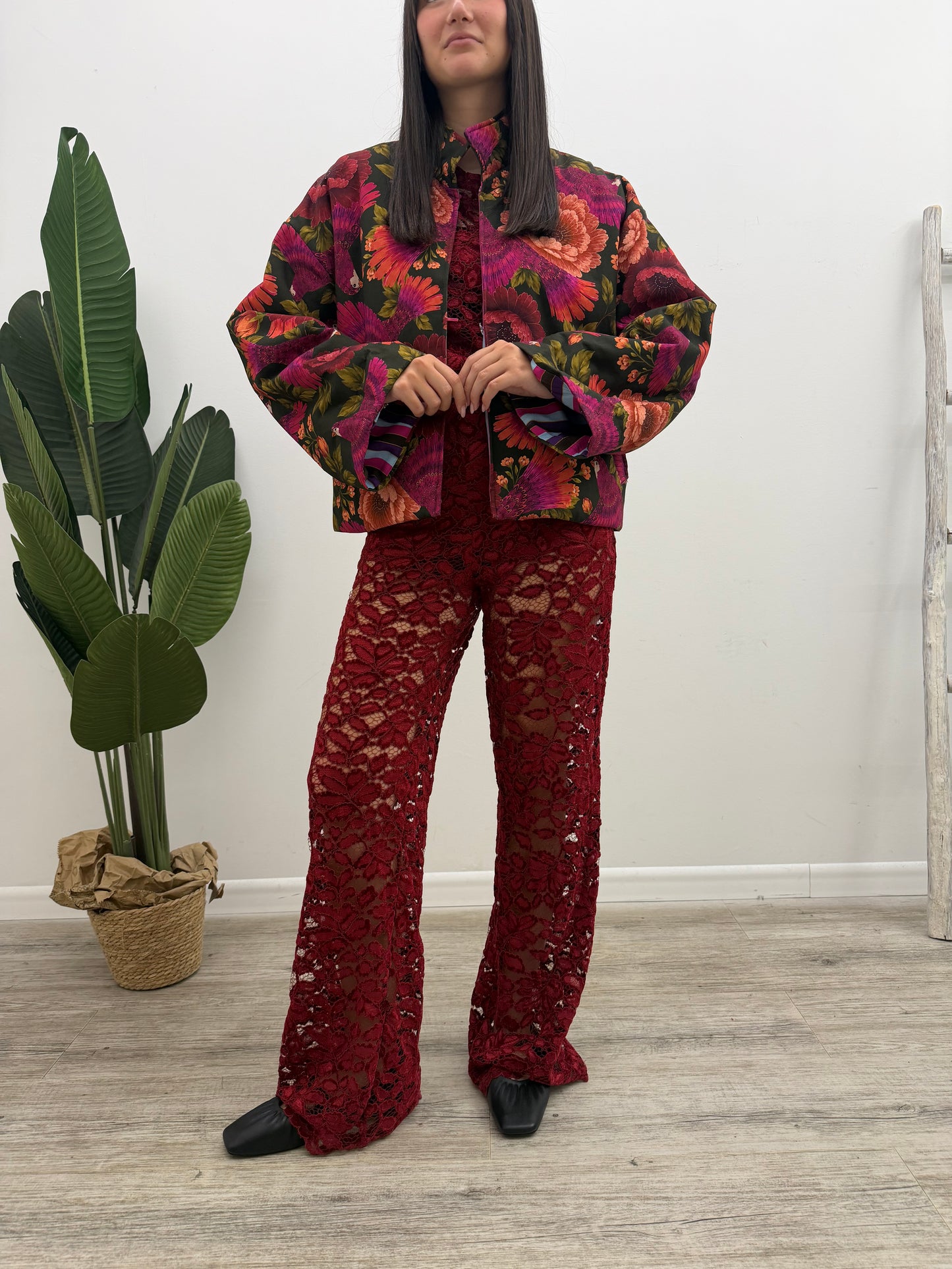 Haveone - Pantalone Pizzo Ricamo