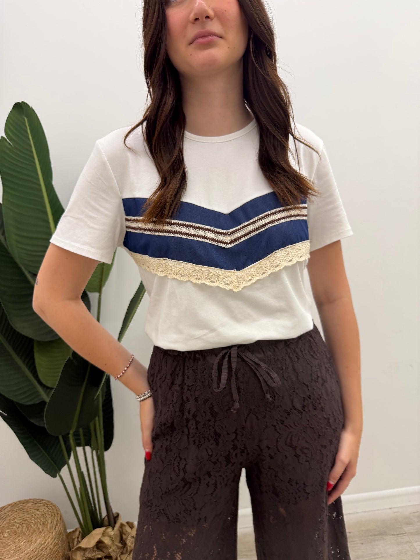 Susy Mix - Tshirt Passamaneria Chambray