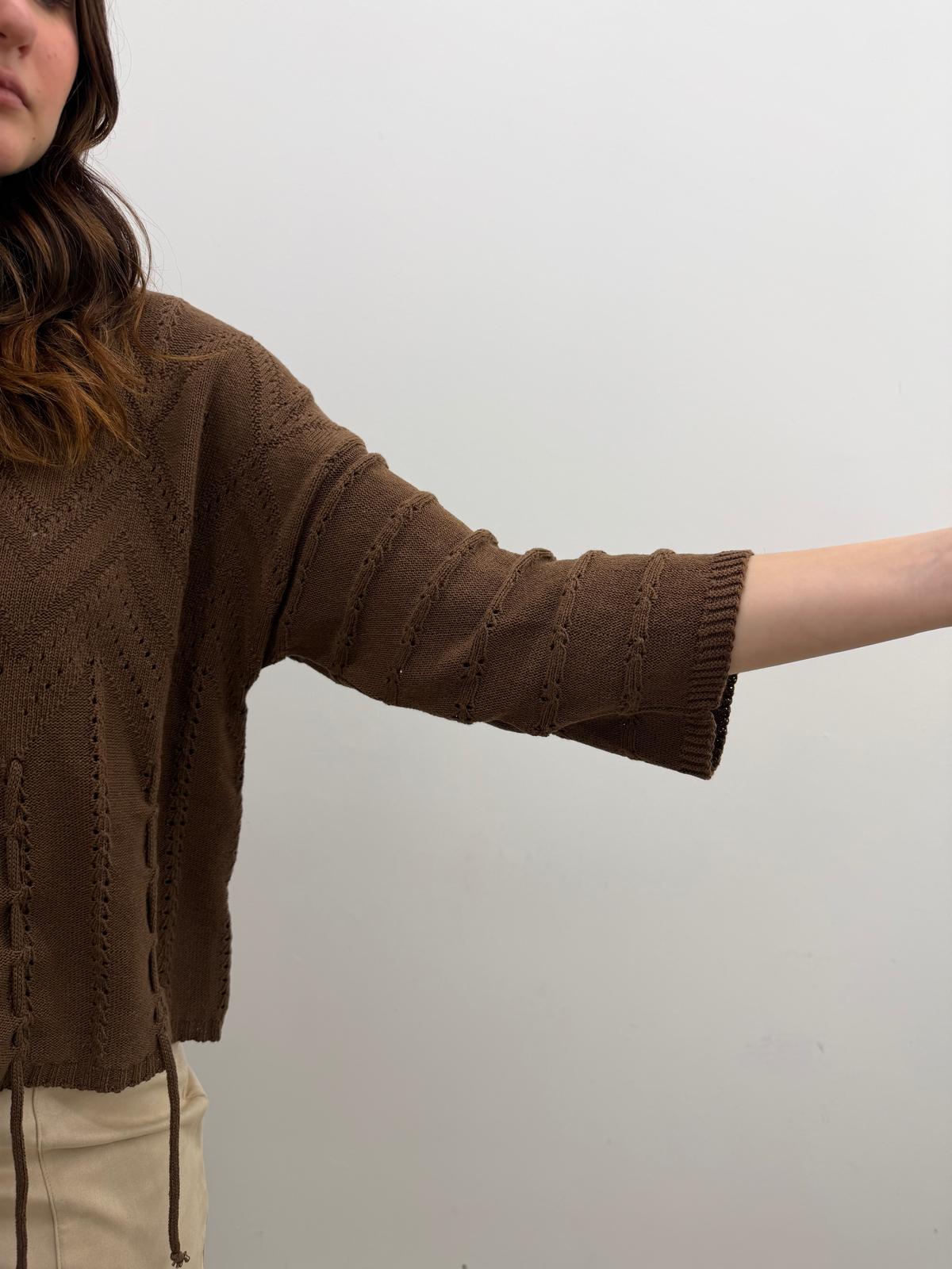 Haveone - Pull Ricamo Frange