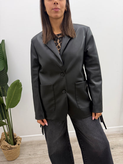 Vicolo - Blazer Ecopelle Frange