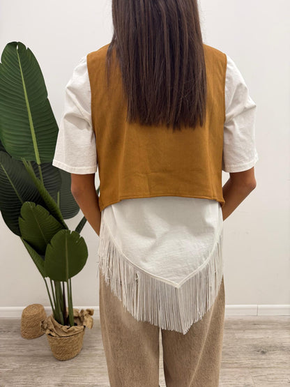 Haveone - Gilet Ricami Borchiette