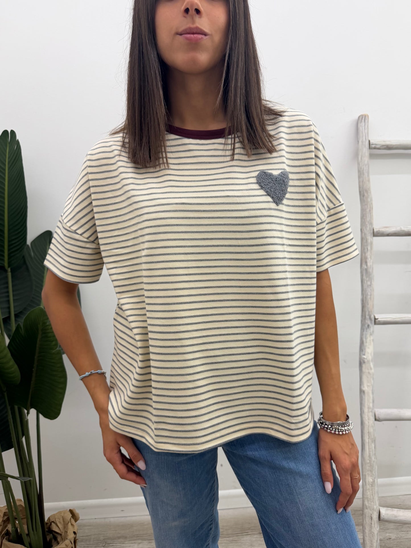 Susy Mix - Tshirt Righine Cuoricino