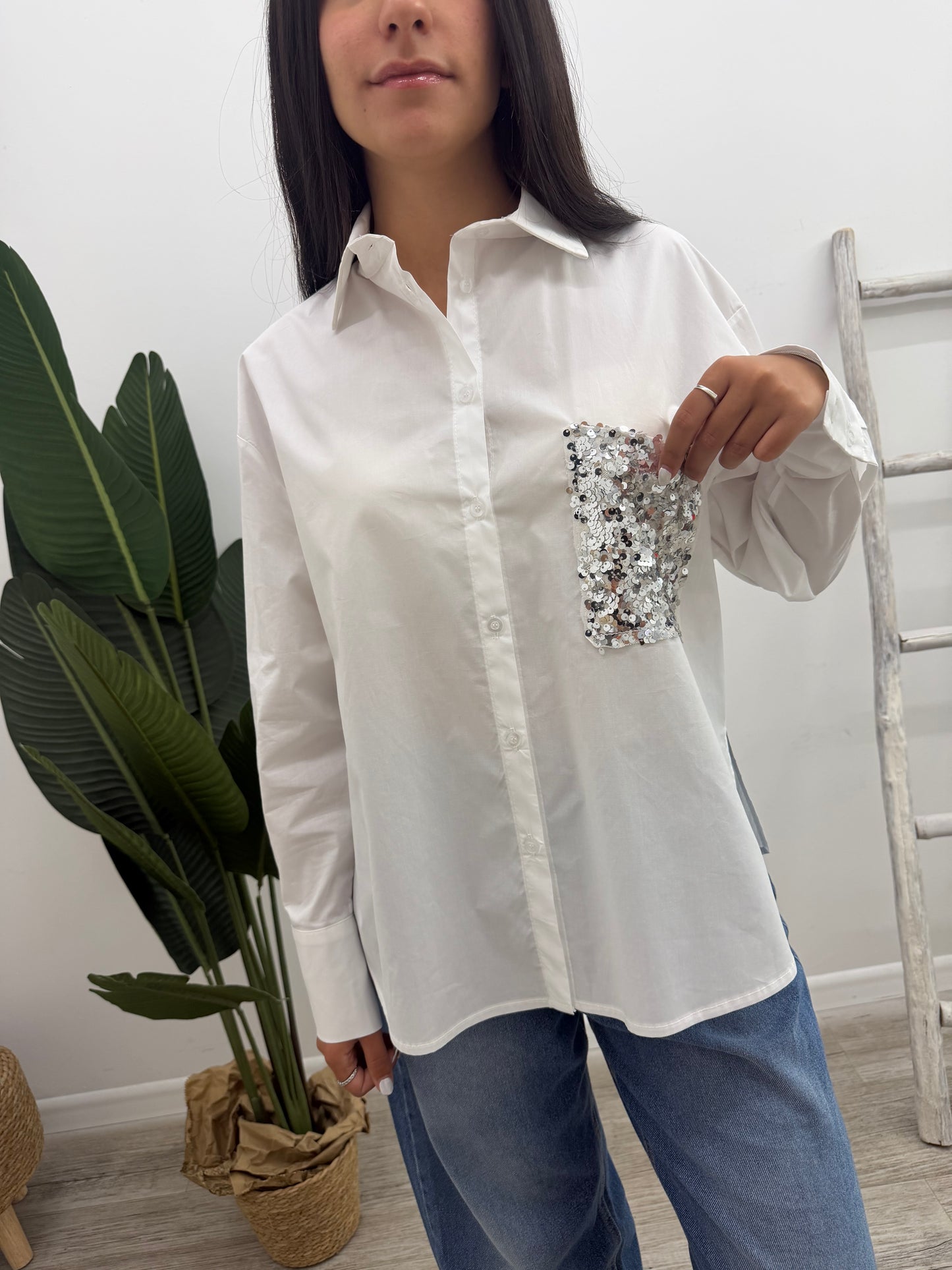 Kontatto - Camicia Taschino Paillettes