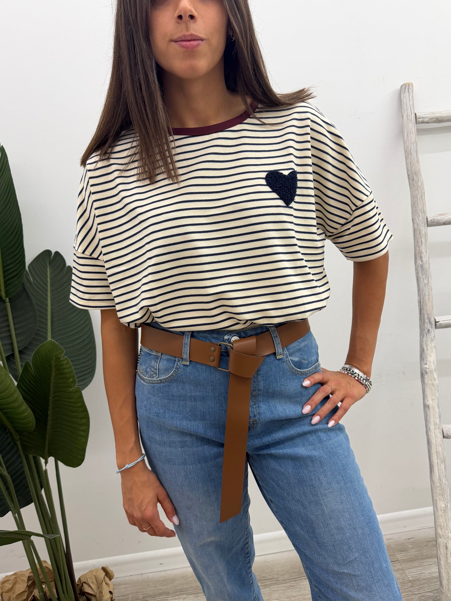 Susy Mix - Tshirt Righine Cuoricino
