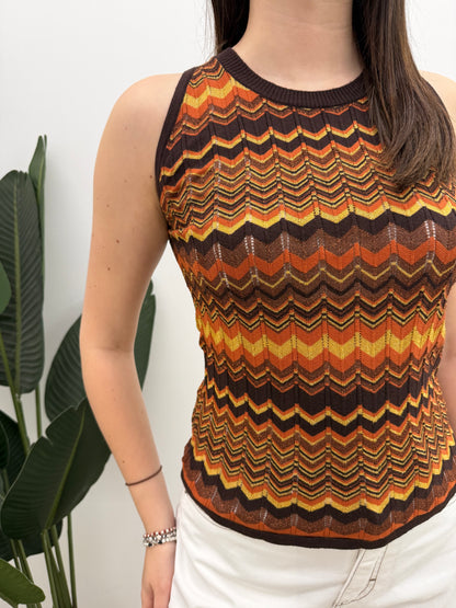Vicolo - Canotta Chevron Lurex