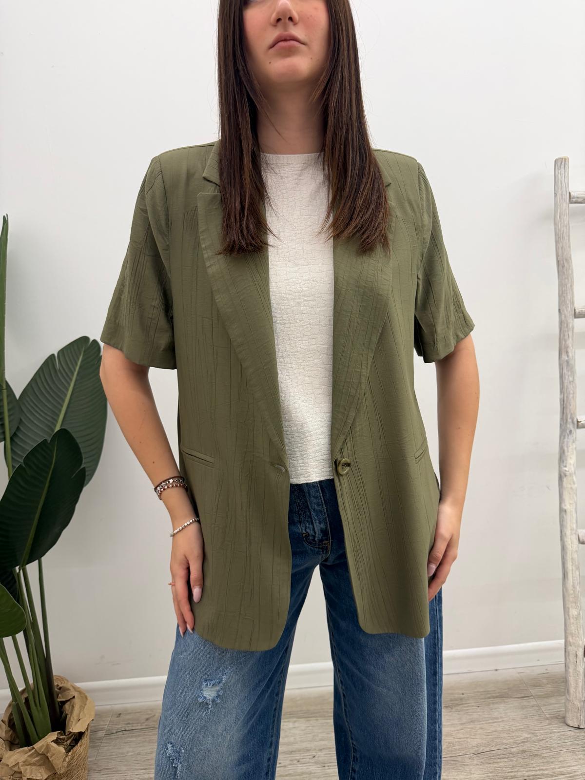Haveone - Blazer Crinkle Manica Corta