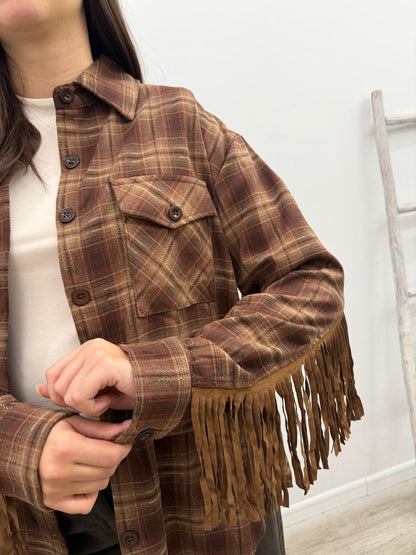 Susy Mix - Camicia Check Frange
