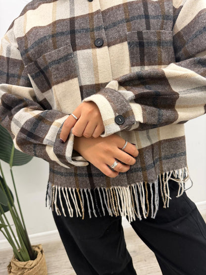 Vicolo - Camicia Quadri Frange
