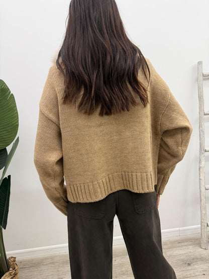 Kontatto - Cardigan Collo Pelliccia