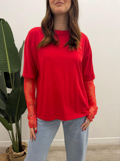 Susy Mix - Tshirt Manica Pizzo