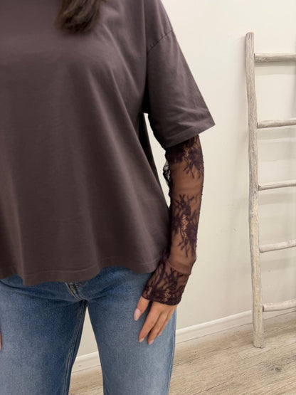 Susy Mix - Tshirt Manica Pizzo