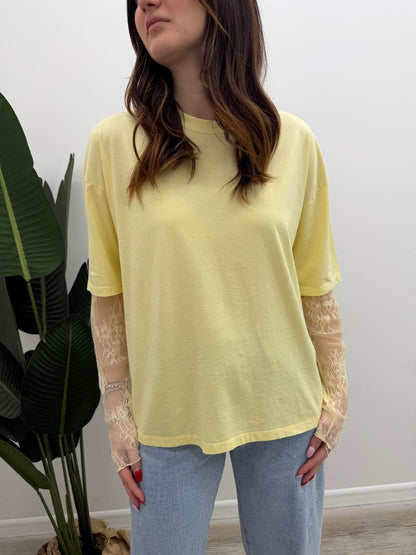 Susy Mix - Tshirt Manica Pizzo