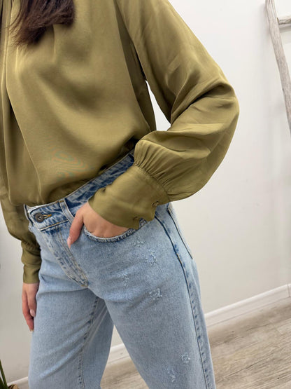 Haveone - Blusa Collo Incrocio