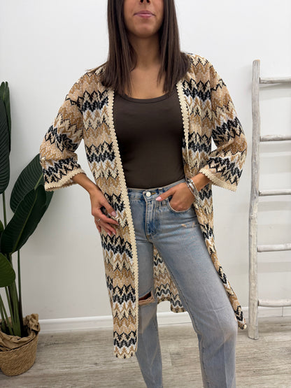 Vicolo - Cardigan Motivi Zig-Zag