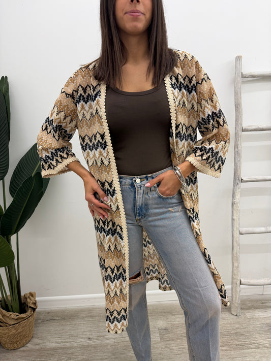 Vicolo - Cardigan Motivi Zig-Zag