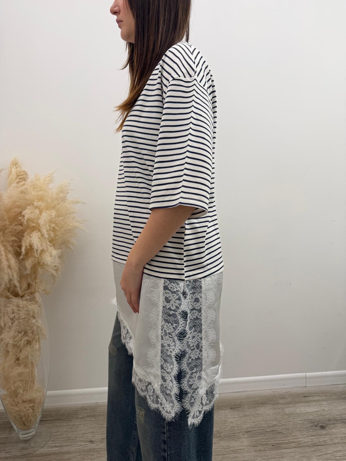 Susy Mix - Tshirt Riga Pizzo
