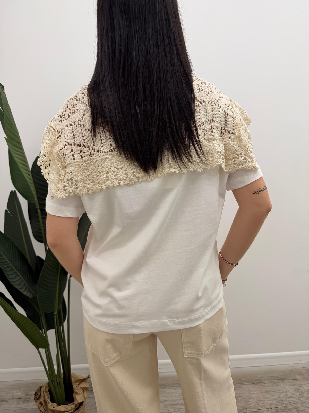 Tensione In - Tshirt Pizzo Ricamo