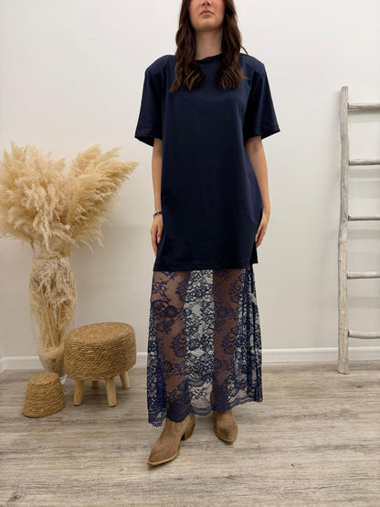 Haveone - Abito Pizzo+Tshirt