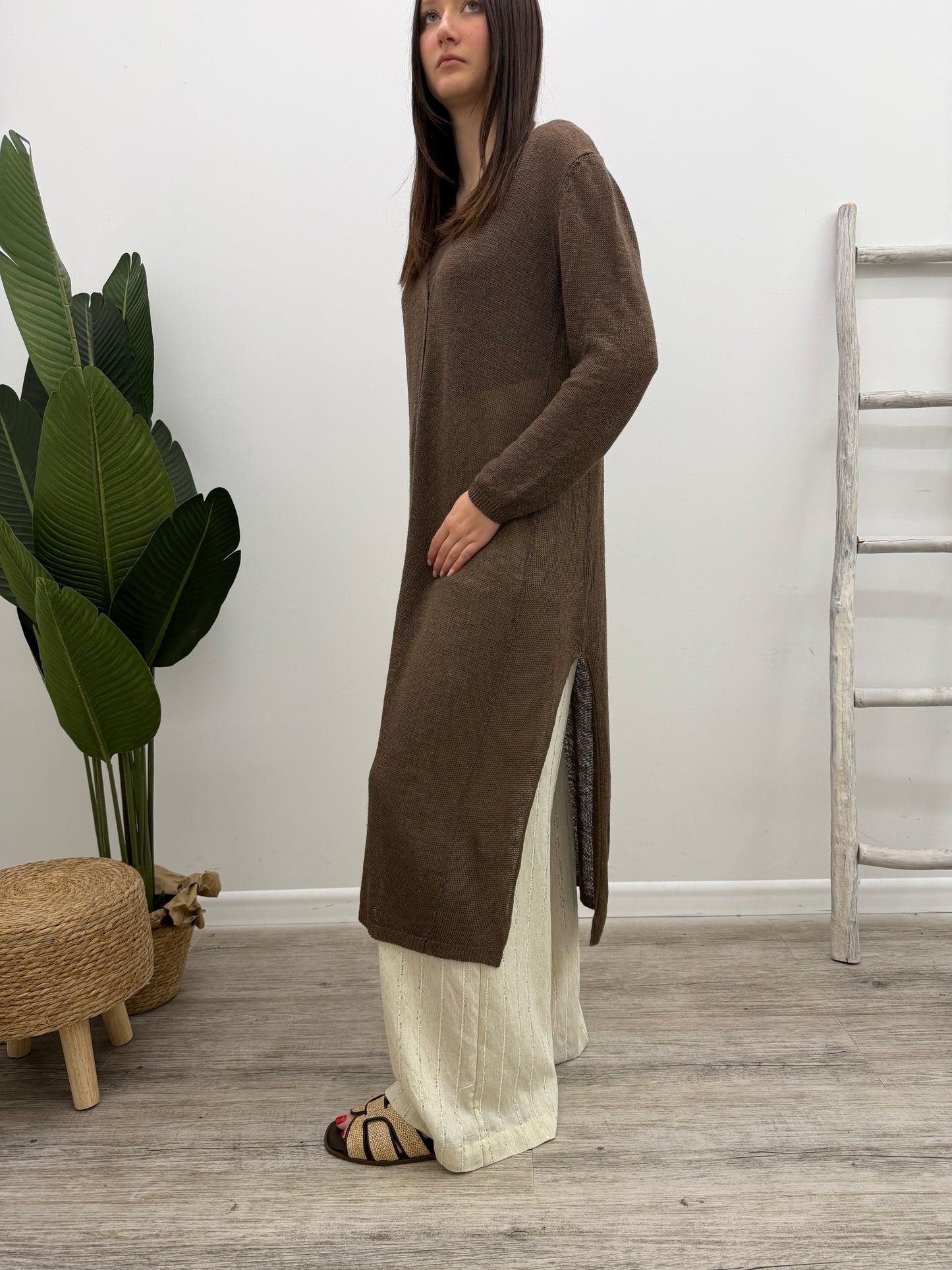Vicolo - Cardigan Lungo Spacchi