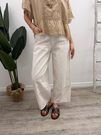 Susy Mix - Pantalone Worker White